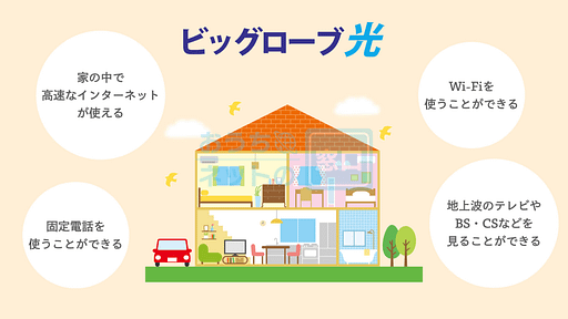 ビッグローブ光を導入するとできることの説明